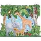 Brewster 7 Ft 5 In. x 6 Ft. 5 In. Baby Animals Jungle Mural