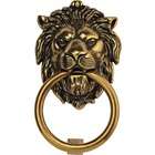 Bosetti Marella Brass Lion Door Knocker in Light Antique Brass