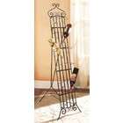 Grace Manufacturing 16 Bottle Wine Rack with Wood Top  with Brass Tips 