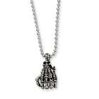 JewelryWeb Stainless Steel Skull Hand Pendant Necklace   22 Inch