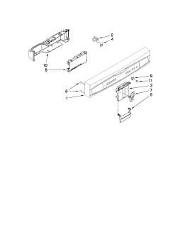 KENMORE Dishwasher Door and latch Parts  Model 66513572K700 