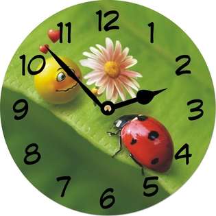 Rikkiknight Ladybug Smiley Face Art 11.4 Wall Clock   Ideal Gift for 