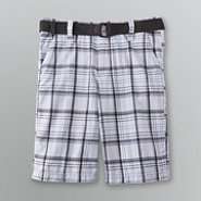 Roebuck & Co. Mens Belted Plaid Shorts 