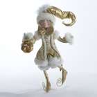   and Gold Fabric Pixie with Ball Ornament Christmas Table Decoration