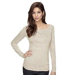 Womens Stripe Striped Ballet Neck Tee  UK Style by French Connection 