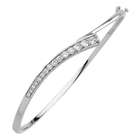   14K White Gold 3/4 ct. Diamond Journey of Love Bangle Bracelet