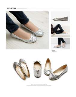 New Womens Shoes Glitters Ballet Flats Loafers Lace Ups Low Heels 
