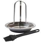stainless beer can chicken roaster with drip pan the companion group 