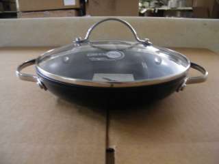 Greenpan 8 Buffet Pan With Glass Lid   BLACK NEW  
