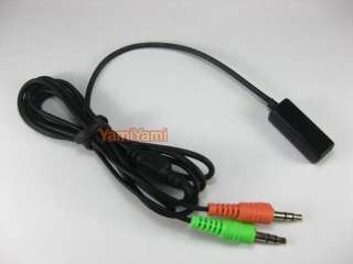 mm Headphone Audio Adapter Cable Mic PC Laptop  