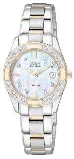   Ladies Eco Drive Regent Two Tone Diamond Watch EW1824 57D  