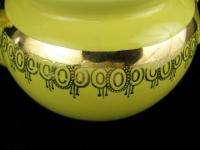 Vintage Hall Pottery China #019 Boston Teapot Canary Yellow 4 Cup Gold 