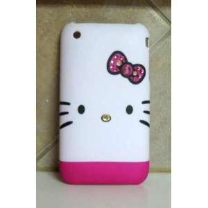 Kitty Iphone 4g Case Pink Swarovski Crystal Bling Cover for Iphone 4g 