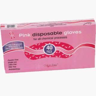  Color Trak Pink Disposable Gloves   Medium