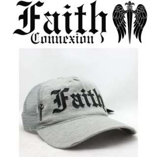 New Faith Connexion Faith Gray Basic Trucker Caps Hats  
