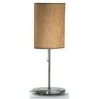 Lite Source LS 2051PS/RATT Rattan Table Lamp, Polished Steel with 