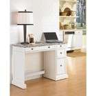 Home Styles Utility Desk with Salt and Pepper Granite Top in White 