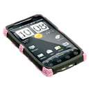FISHBONE BLING Hybrid Phone Skin Cover Case for HTC EVO 4G Sprint PINK 