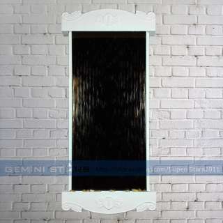 Retro Indoor Wall Mounted LED Fountain Waterfall Tempered Mirror 