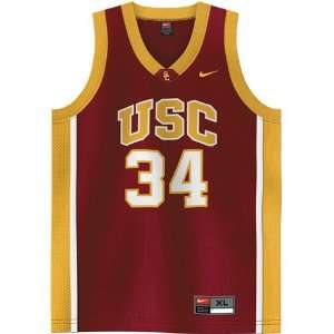  Nike USC Trojans #34 Cardinal Tackle Twill Basketball 