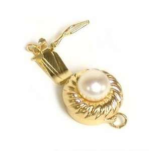  14K Gold Cultured Pearl Clasps w/Safety Lock