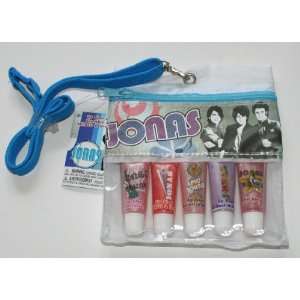  Jonas Brothers Lip Gloss Set 5 Pack in Travel Case Health 