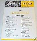 1960s international scout 800a 4x4 brochure advert ad  