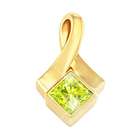   Cut 14K White Gold Pendant with Greenish Yellow Diamond 1 carat