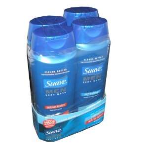  Suave Men Body Wash Active Sport and Refreshing Value Pack 