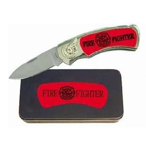 Fire Fighter Knife in Metal Tin 