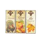  Decor Pack of 6 Fall Harvest Autumn & Thanksgiving Wall Plaques 