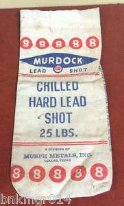 Murdock 25lb Lead Shot Chilled Hard Lead Canvas Bag  