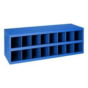  12 x 33 3/4 x 11 1/2 Blue 16 Compartment Storage Bin 