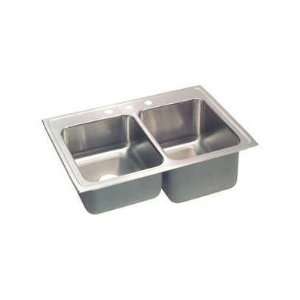  37 7/8 In Stainless Steel Drop In Double Bowl Kitchen Sink 