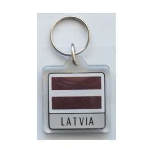  Latvia   Country Lucite Key Ring Patio, Lawn & Garden