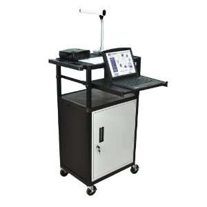  Luxor Presentation Cart with Cabinet & Front Shelf, 45h 