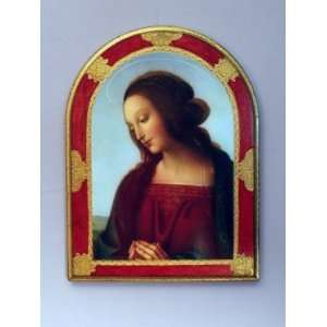    Praying Virgin Mary Florentine Plaque Patio, Lawn & Garden