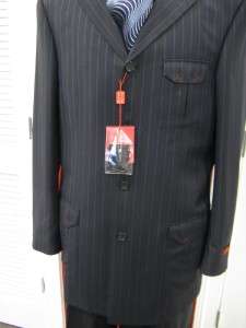 New Code Red Steve Harvey 2 Pc Suit Navy Shadow Stripe  