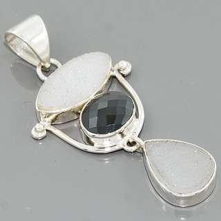   Black Onyx Gemstone 925 Sterling Silver Pendant Jewelry New  