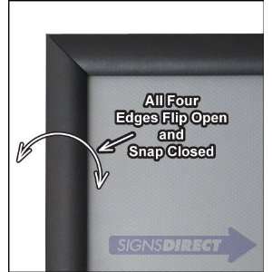  Snap Open Quick Change Sign Frame   16x20 Black with 