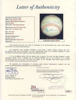 MICKEY MANTLE & YOGI BERRA SIGNED BASEBALL BALL JSA  