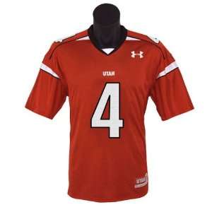    No. 4  Red Under Armour Replica Football Jersey