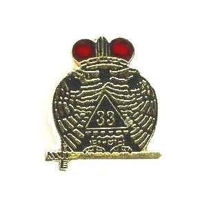  Mason Masonic Freemasonry 33 Division Pin Lapel New 