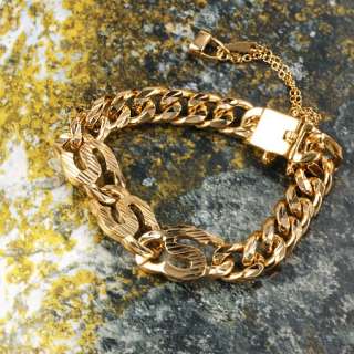 Fascinate 9K Gold Filled Womens Link Bracelet,New 190mm  