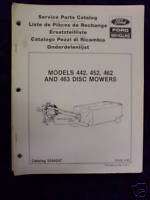 New Holland 442/452/462/463 4/1990 Mowers Parts Manual  