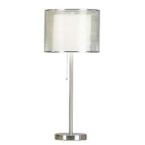  Brushed Steel Metal Mesh Table Lamp
