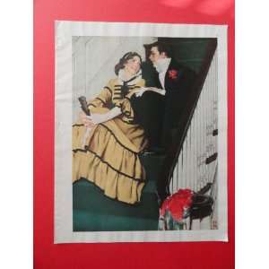 painting by Norman Rockwell, 1938 Print Art (painting man and woman 