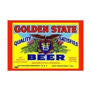  Golden State Beer 12x18 Giclee on canvas