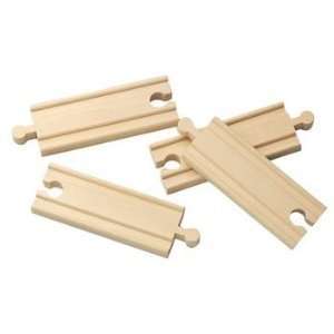  Wooden Railway Wooden 4 inch Straight Track 4 pack Toys 