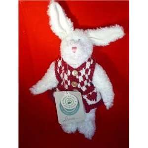  Bears DEMI Hare White Chenille Bunny Rabbit with Red & White Heart 